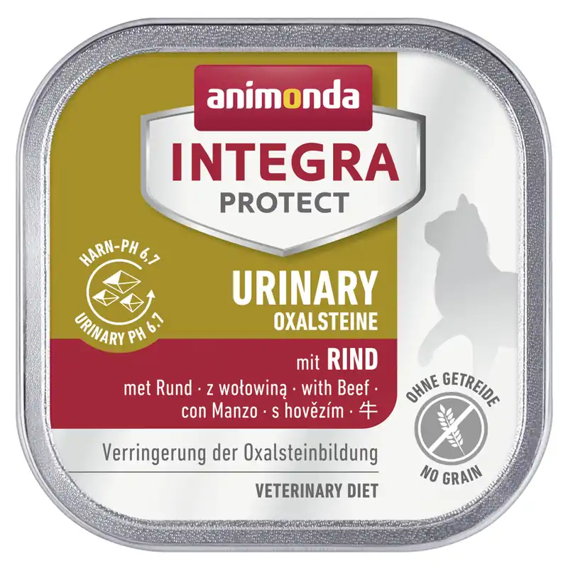 Sparpaket 32 x 100 g Animonda Integra Protect Urinary/Harnsteine mit Rind Katzen Nassfutter Nur Heute